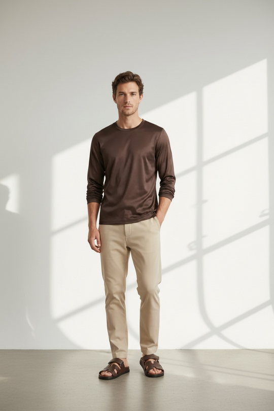 Gemerceriseerde longsleeve
